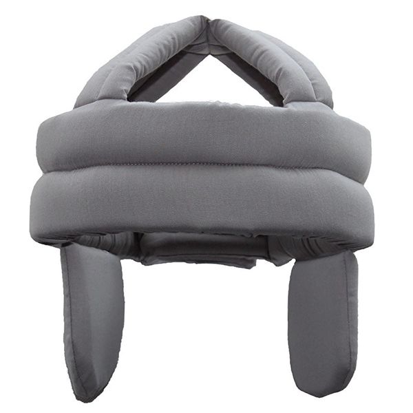 Pupule holomua Head Guard for Adults, Elderly, Nursing, Rehabilitation, Headfalls, Protection, Headgear, Injury Prevention, Helmet, Hat, Cap, grey with earmuffs