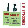 CAMERA STICKER ,  WARNING VIDEO RECORDING , NOT FOR THE CAR !