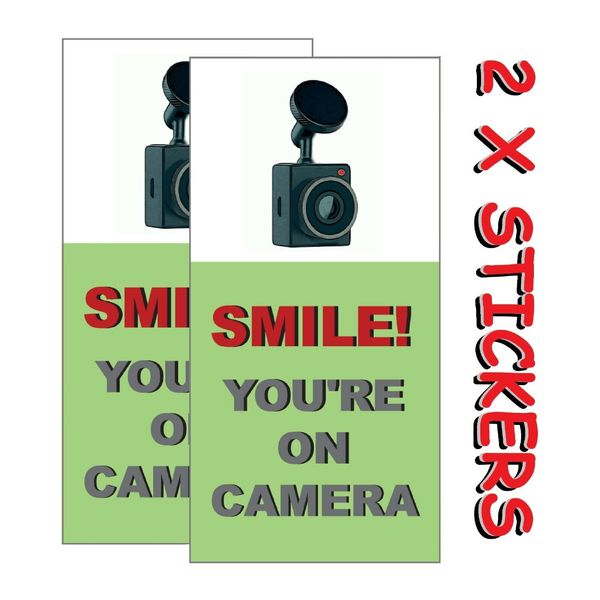 CAMERA STICKER ,  WARNING VIDEO RECORDING , NOT FOR THE CAR !