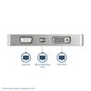 StarTech.com Aluminium Reise A/V Adapter 4-in-1 USB-C auf VGA, DVI, HDMI oder mDP - USB Type-C Adapter - 4K