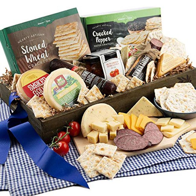 Deluxe Charcuterie Meat & Cheese Gift Basket