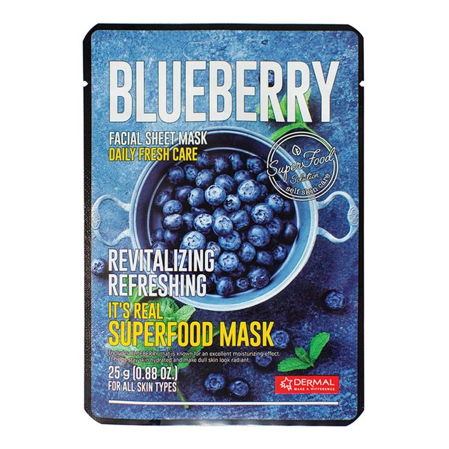 Dermal Its Real Superfood Blueberry Yenileyici Yüz Maskesi Karma Tek Ebat