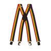 Olata Unisex Fully Adjustable Clip On Rainbow Braces/Suspenders. 4cm, X-Shape