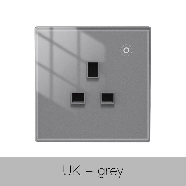 WiFi Smart Wall Socket, Glass Panel Outlet