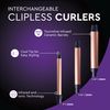 SUTRA Interchangeable Clipless Curlers, 3 sizes