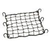 Powertye 50152 Black 15inX15in Cargo Net Featuring 6 Adjustable Hooks & Tight 2inx2in Mesh