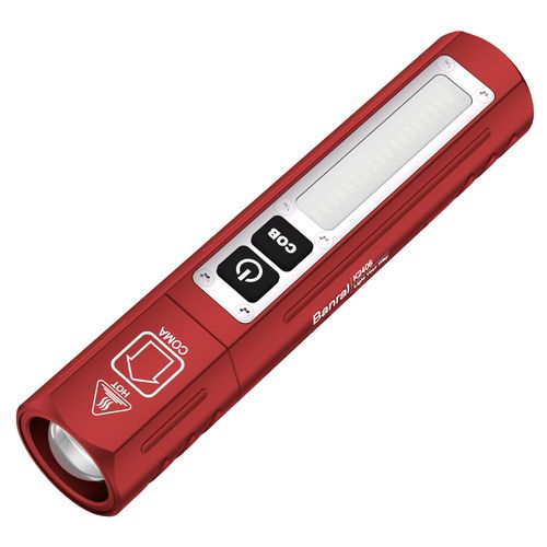 Rechargeable Tactical Flashlights High Lumens - Super Bright Small Powerful LED Magnetic USB C Flashlight, 8 Modes, Dual Button Waterproof Pocket Flash Light for Emergency, Car (1, Red)
