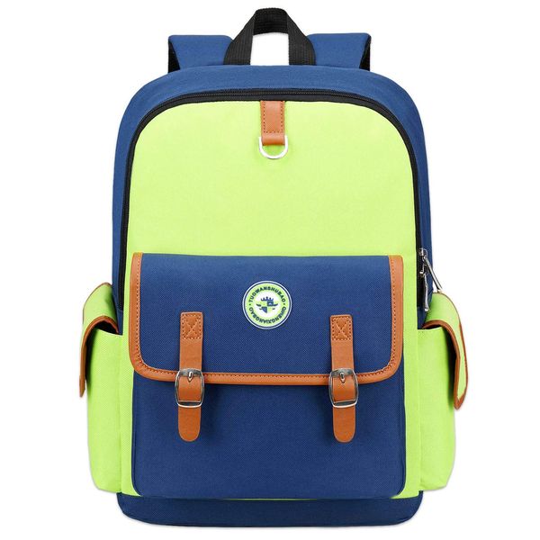 Kids Backpack Children Bookbag Preschool Kindergarten Elementary School Bag for Girls Boys(16182 Large green)