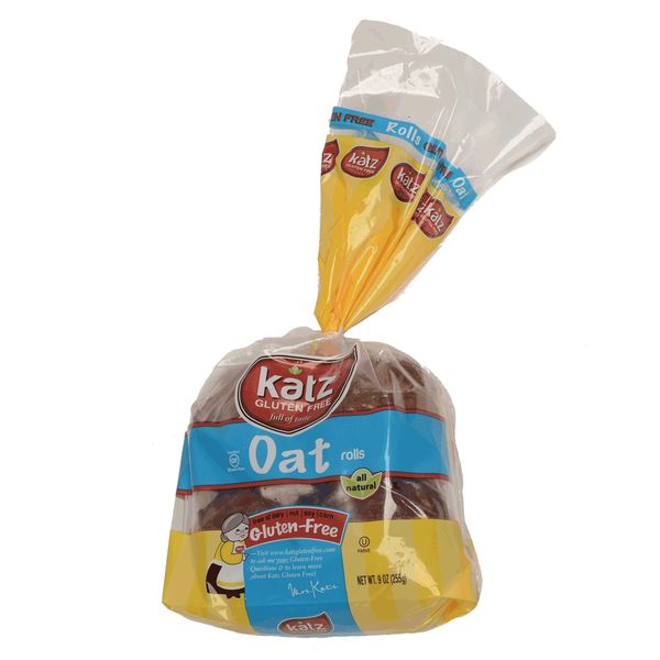 Katz Gluten Free Oat Rolls | Dairy Free, Nut Free, Soy Free, Gluten Free | Kosher (6 Packs of 4 Rolls, 9 Ounce Each)