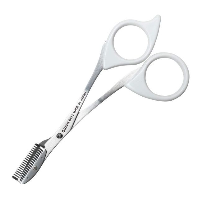 Green Bell EYE SCISSORS Eyebrow Scissors with Stainless Steel Combs for Easy Cutting Eyebrows New Construction Steped Precision Combs White Eyebrow Eyebrow Delicate Beauty Goods Skin Care Products