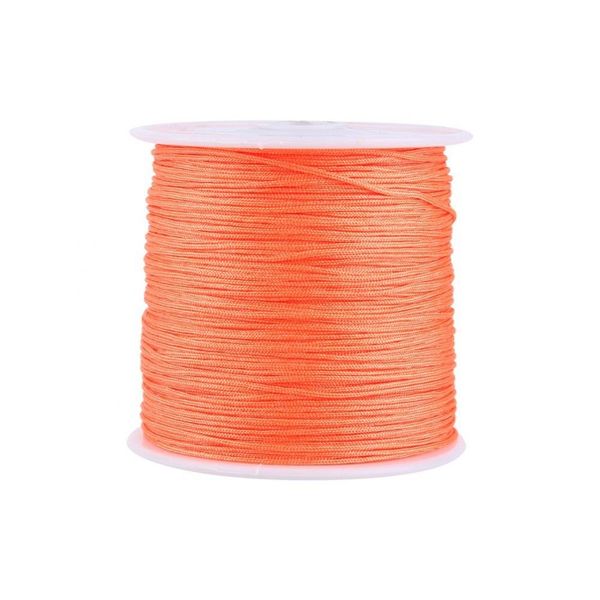 Haofy Nylon Beading Cord, 0.8mm Diameter, 100m, Orange for DIY Bracelet Necklace Beading Sewing Jewellery Making