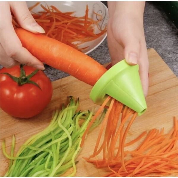 2 Stainless Steel Potato Peeler Spiral Shredder Vegetable Slicer Carrot