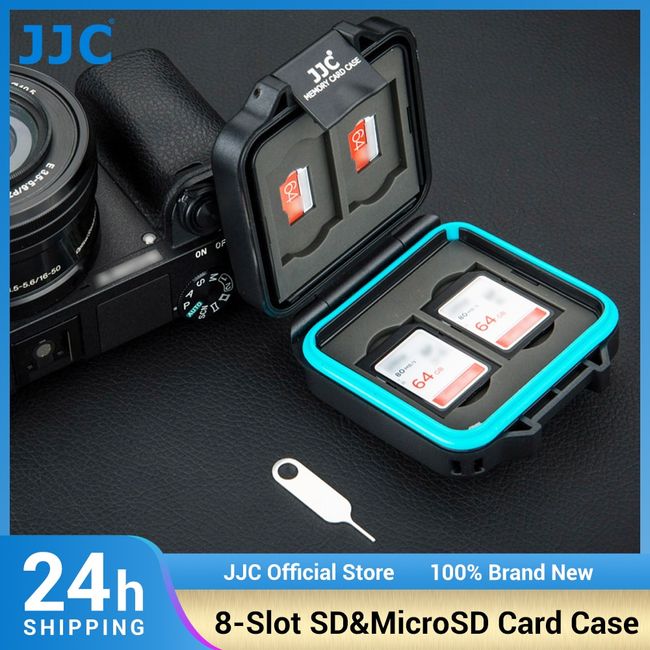 JJC SD Card Holder Micro SD Card Case Waterproof Memory Card