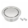 sourcing map Finger Flush Pull Handle Outer Dia. 42mm/1.65" Brushed Silver with Screw