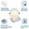 12 Pack 9W 4 Inch 5CCT Ultra-Thin LED Panel Ceiling Lighting with Junction Box