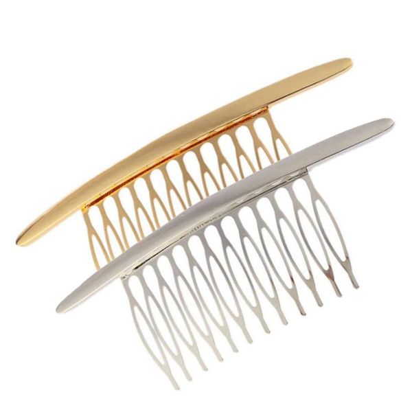 LALAFINA 2pcs Teeths Hair Hair Clip Combs Metal Wire Hair Combs Wire Bridal Wedding Veil Combs Clip Combs Metal French Hair Pin