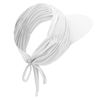 DRESHOW Women's Visor Hat Wide Brim Adjustable Foldable Ponytail Beach Hat Summer UPF 50+