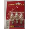 3 E10 Screw in Tulip Spare Bulbs 2.4v 0.48w 0.2a Clear