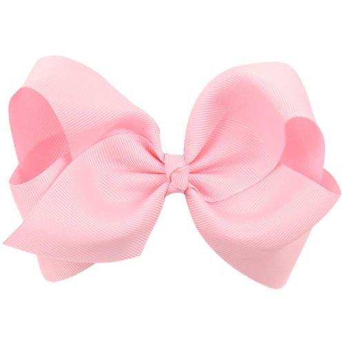 AKA 6" Big Bow Hairpins Hair Clips for Children Kids Girls Hair Handmade Alligator Clips Accessories (Baby Pink)