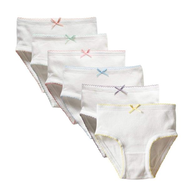 benetia Girls Underwear Toddler Briefs Cotton White 6-Pack Size 4t 5t