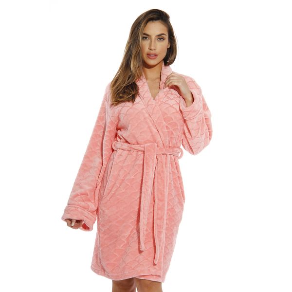 Just Love Kimono Robe Bath Robes for Women 6311-Coral-M