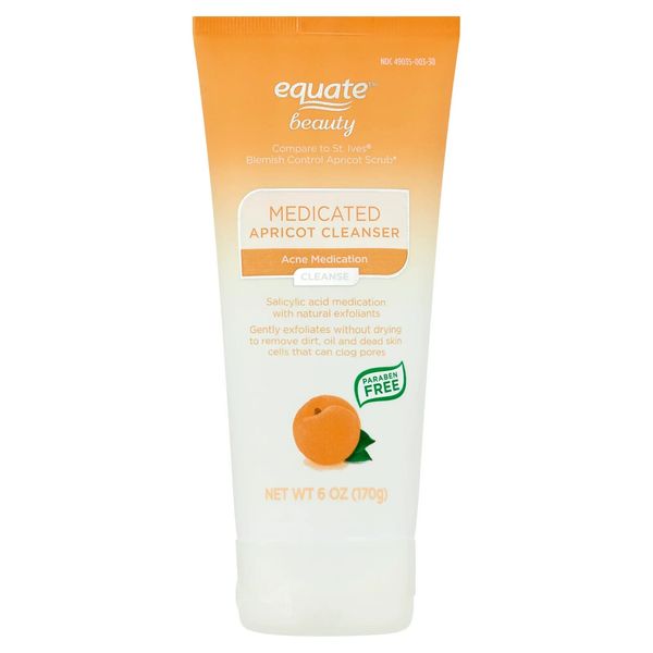 Equate Beauty Blemish Control Apricot Scrub Acne Medication, 6 oz