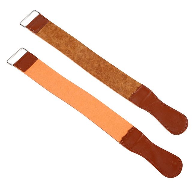 Pure Cow Leather Strop Sharpening and Honing Strap for Razor Blades & Knives