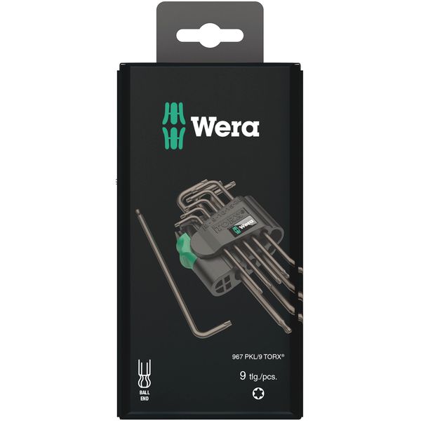 Wera Torx Key Set 9 Piece Ball End (TX8-TX40) WER073598