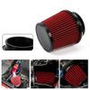 4" 100mm High Flow Inlet Cold Air Intake Cone Replacement Dry Air Filter Red