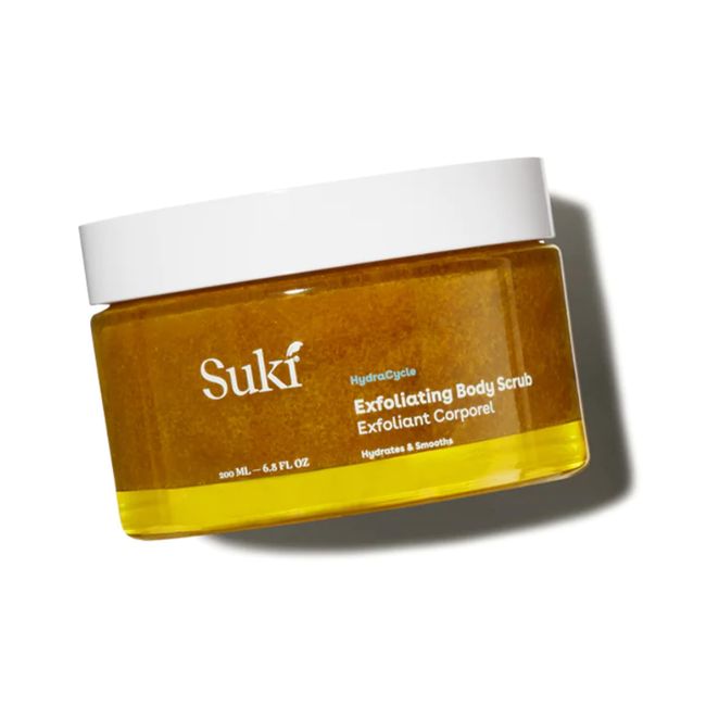 Suki Exfoliating Body Scrub With Calendula Oil and Alpha Hydroxy Acid, Hydrating And Deep Cleaning Sugar Scrub, 6.09 Oz