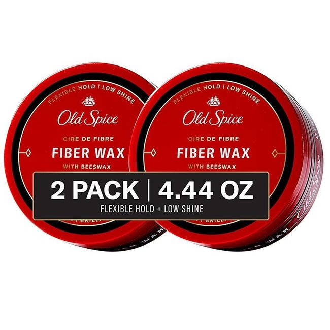 Old Spice from USA Old Spice Men's Hair Styling Fiber Wax Low Hold/Low Shine 65g Each Twin Pack New Configuration