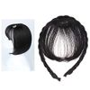 Frcolor Bangs Wig with Braid Wig, Airy Bangs, Air Sensation, Headband, Hair Band, Hair Accessory, Part Wig (Black)