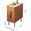 Farigrut Side Table, Night Table Table, Bed, Stylish, Night Table, Interior, Side Bedside Table, Stylish, Scandinavian Wood, Slim, Mini Table, Compact, Small, Thin Storage Included, Side Table with