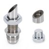 Universal SS Exhaust Vacuum Scavenger Crank Case Vent CCV Kit Catch Can Silver