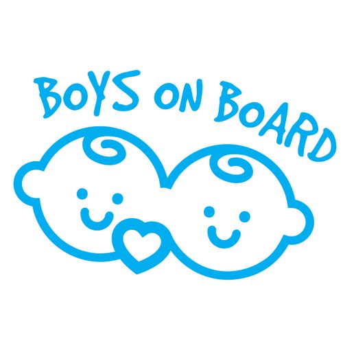 Boys on Board Car Sticker, Cute Car Window Sticker, Baby Boys Car Sticker, Waterproof Car Sticker for Child Safety, Car Window Sticker for Baby Boy Kids Car Sticker for Safety, Car Sticker for Baby