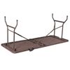 Portable 6 FT Plastic Folding Table Fold-in-Half Camping Table In/Outdoor Brown