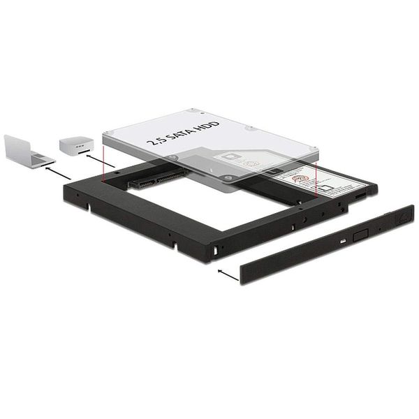 Delock 62669 Einbaurahmen schwarz
