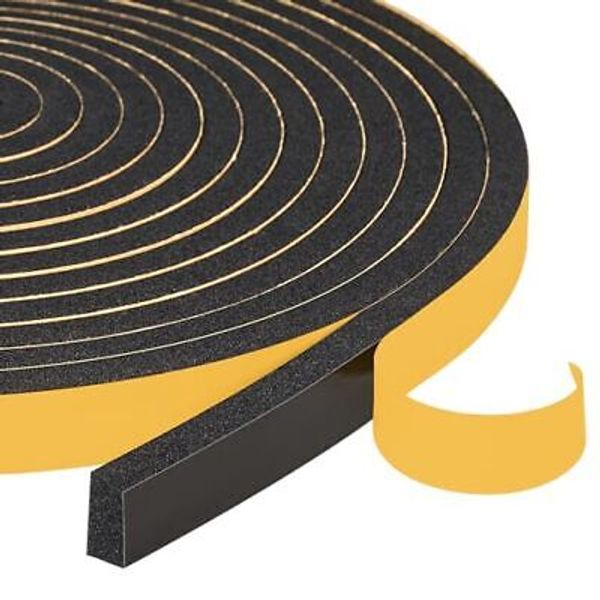 Weather Stripping Door Seal Strip 1/2" x 1/4", 2 Rolls x 13Ft, New Adhesive F...