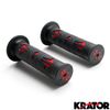 New Universal Replacement Pair Black & Red Hand Grip Set for 7/8" inch Handles