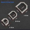 Hamans Titanium D-Ring Car Key Ring Tool Shackle Keyring Horseshoe Keyring U Shape, gray