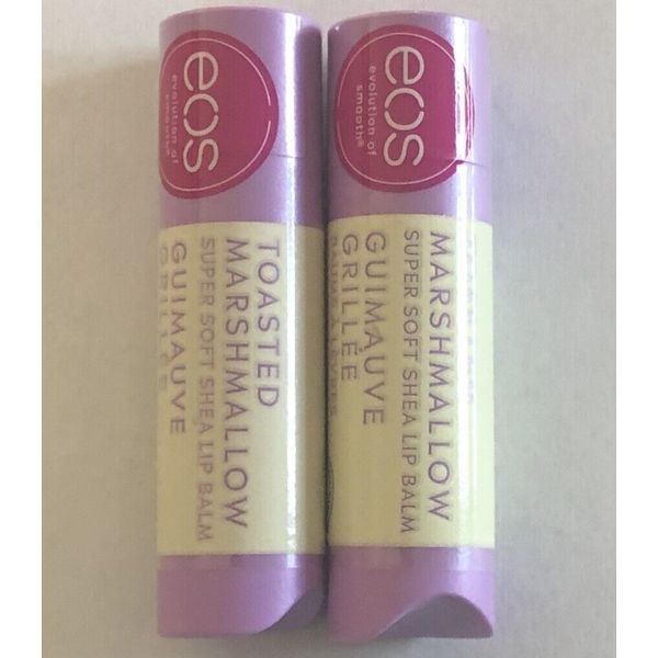 (2)  EOS Toasted Marshmallow Super Soft Shea Lip Balm