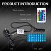 Motorcycle RGB LED Lights Wireless Remote Multi Color Neon Glow Light Strips Kit