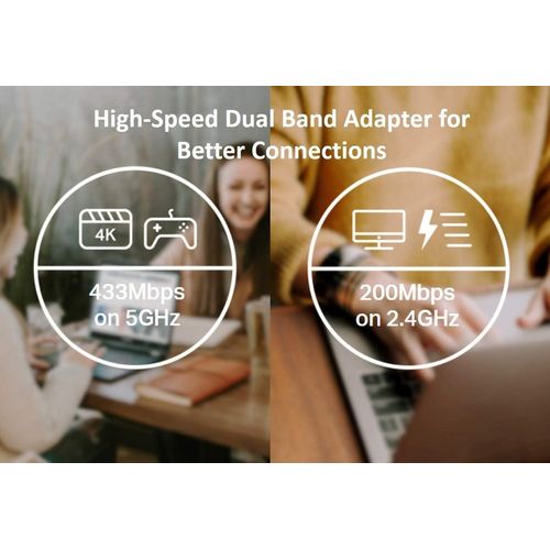 TP-Link AC600 USB Wi-Fi Dongle, Dual Band 5 GHz Wireless Adapter for PC, Desktop and Laptop, Supports Windows 11/10/8.1/8/7/XP, Mac OS 10.9-10.13 (Archer T2U Nano)