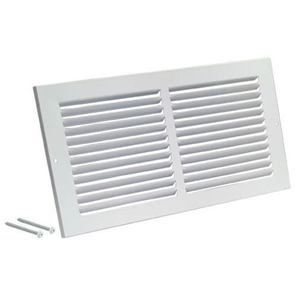 Rocky Mountain Goods Air Return Grille - Heavy Duty Steel with Premium Finish - Includes Full Installation kit - Louvered Design - Paintable Vent Cover - Matte White - Consistent air Flow (10" x 6")