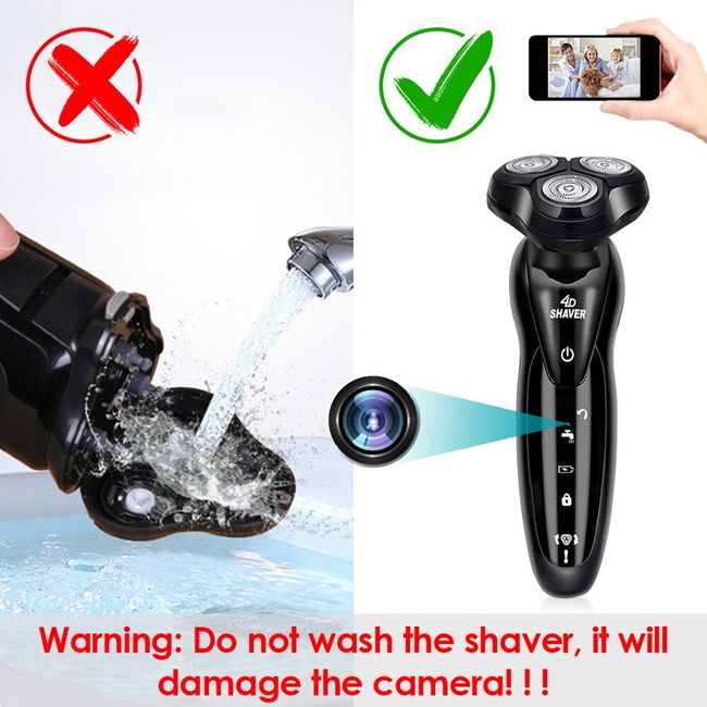 electric razor wifi hidden spy camera