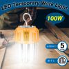 Portable 100W LED Temporary Work Light Warehouse Construction Highbay Lamp 5000K