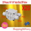20X Auto Shut Off Valve Push In 1/4-1/4 Quick Connect RO Water Filter System