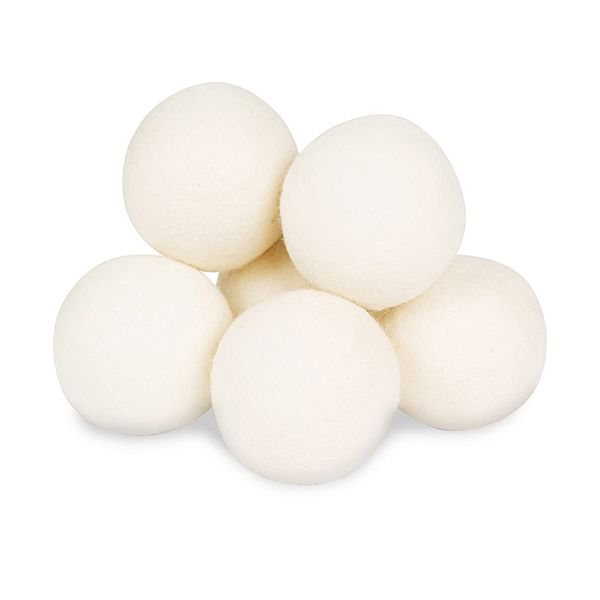 Wool Dryer Balls - Smart Sheep 6-Pack - XL Premium Natural Fabric Softener Award-Winning - Wool Balls Replaces Dryer Sheets - Wool Balls for Dryer - Laundry Balls for Dryer