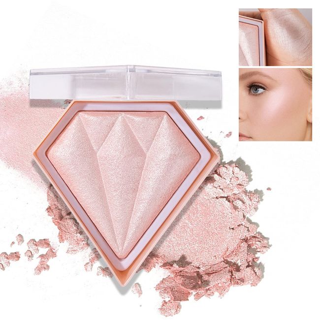 Face Glitter Blush Highlighter Makeup Contour Palette Highlighters Blush Makeup,Long Lasting Lightweight Shimmer Glitter Highlighters Powder Contour Makeup Palette for Face & Body-03#Fairy Powder