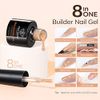 Modelones 8-in-1 Nail Builder Gel, 6 Colors White Brown Builder Gel for Nails, Hard Gel Builder Nail Extension Gel Builder Gel in a Bottle